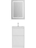 Мебель для ванной комнаты BelBagno Kraft 39 50 напольная, bianco opaco, раковина BB-8099-3-50