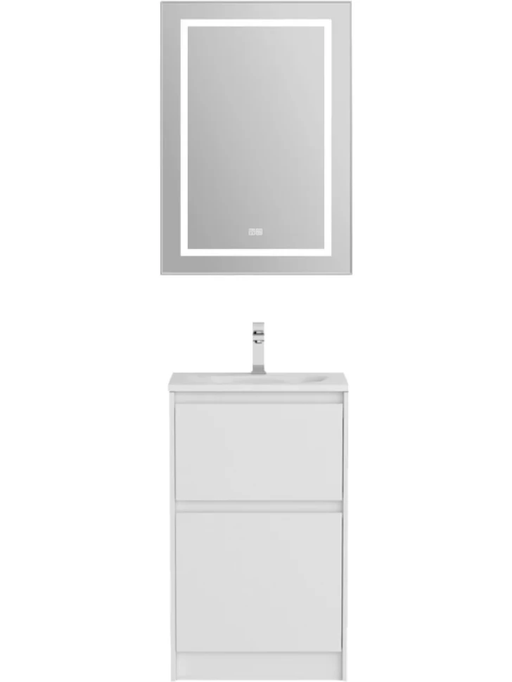 Мебель для ванной комнаты BelBagno Kraft 39 50 напольная, bianco opaco, раковина BB-8099-3-50