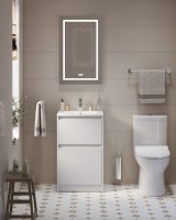 Мебель для ванной комнаты BelBagno Kraft 39 50 напольная, bianco opaco, раковина BB-8099-3-50