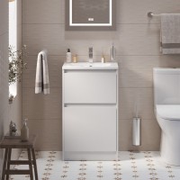 Мебель для ванной комнаты BelBagno Kraft 39 50 напольная, bianco opaco, раковина BB-8099-3-50