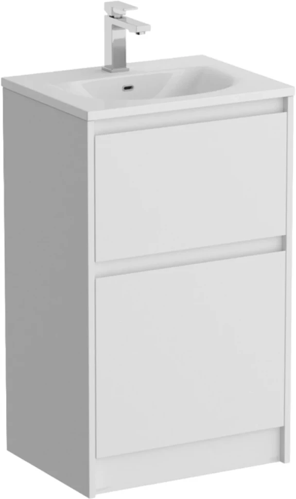 Мебель для ванной комнаты BelBagno Kraft 39 50 напольная, bianco opaco, раковина BB-8099-3-50