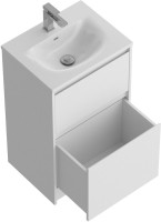 Мебель для ванной комнаты BelBagno Kraft 39 50 напольная, bianco opaco, раковина BB-8099-3-50