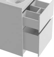 Мебель для ванной комнаты BelBagno Kraft 39 50 напольная, bianco opaco, раковина BB-8099-3-50