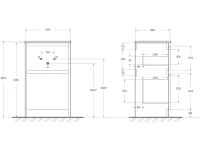 Мебель для ванной комнаты BelBagno Kraft 39 50 напольная, bianco opaco, раковина BB-8099-3-50