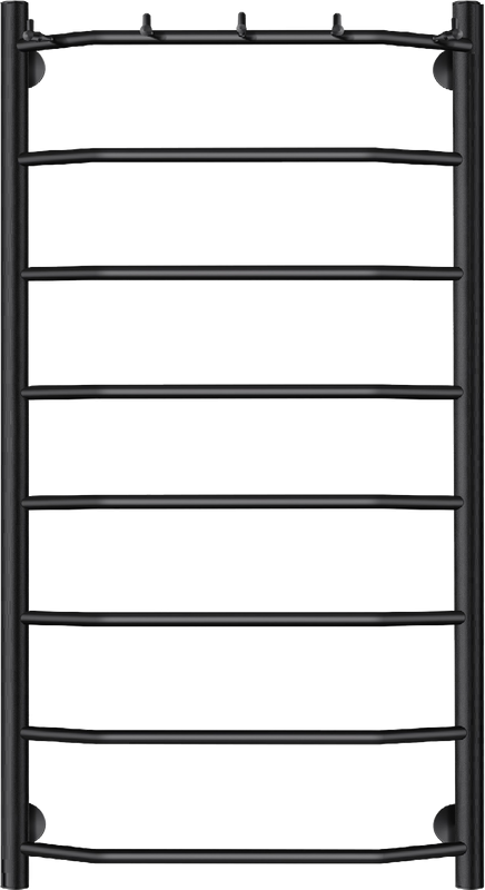 Полотенцесушитель водяной Secado Агата 1 K 100x55 см, матовый черный, лесенка