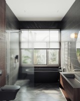 Душевая перегородка Maybahglass MGD-1357-5ш 99 см, профиль хром матовый, стекло сатин