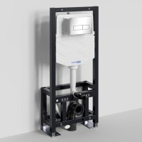 Система инсталляции для унитазов Wasserkraft Dill 61TLT.010.ME.CH03 с кнопкой смыва хром