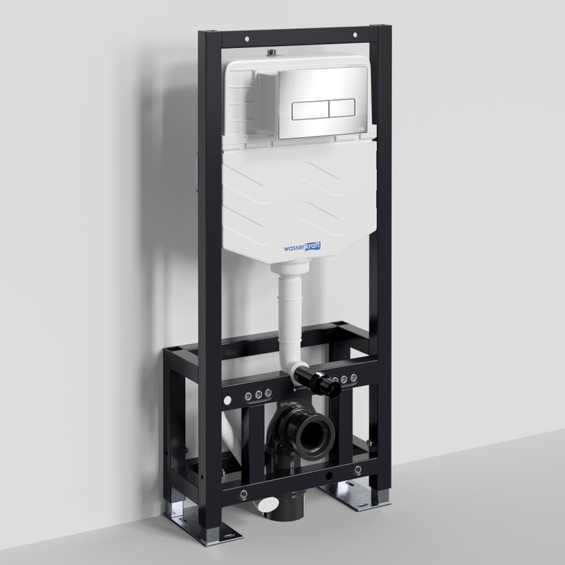 Система инсталляции для унитазов Wasserkraft Dill 61TLT.010.ME.CH03 с кнопкой смыва хром