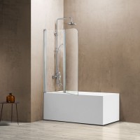 Шторка на ванну Vincea VSB-12114CL 114 см, профиль хром, стекло прозрачное