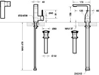 Смеситель для раковины Bravat Arc F16061K-2-ENG