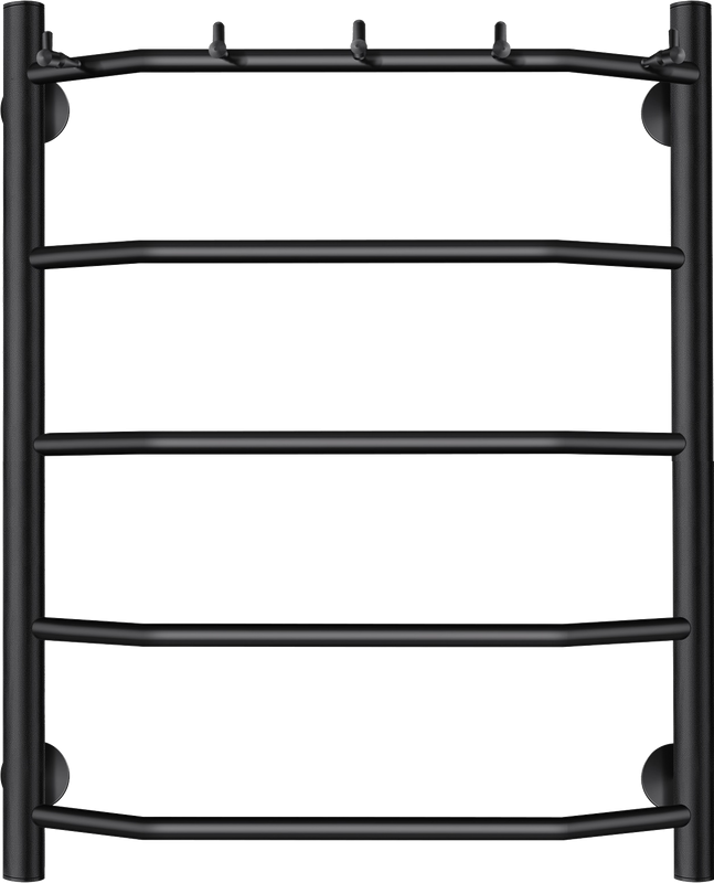 Полотенцесушитель электрический Secado Агата 1 К 60x50 см, подключение справа, матовый черный, лесенка