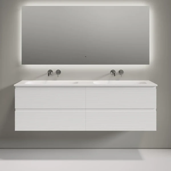 Тумба с раковиной Sancos Folk 160 подвесная, bianco, раковина CN7023wx