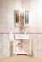 Угловой зеркальный шкаф Бриклаер Кантри 60 бежевый дуб, с балюстрадой