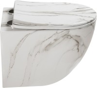 Унитаз подвесной SantiLine SL-5005MRB с микролифтом, под мрамор