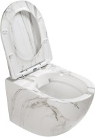 Унитаз подвесной SantiLine SL-5005MRB с микролифтом, под мрамор