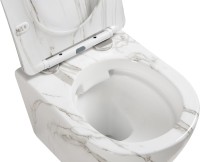 Унитаз подвесной SantiLine SL-5005MRB с микролифтом, под мрамор