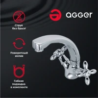 Смеситель для раковины Agger Retro Retro A1901100 Смеситель для раковины Agger Retro Retro A1901100