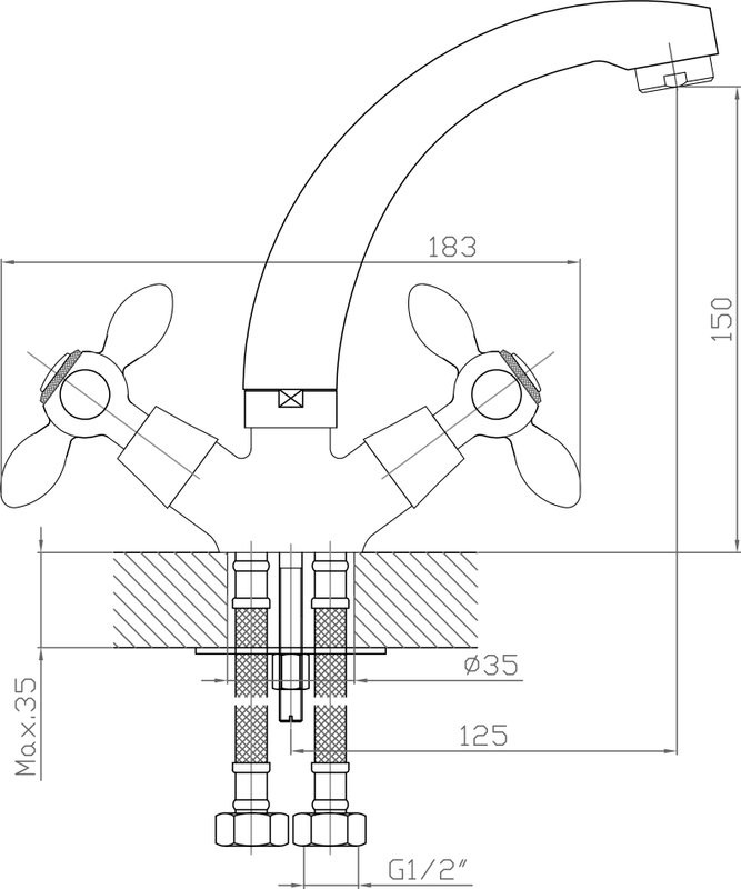 Смеситель для раковины Agger Retro Retro A1901100