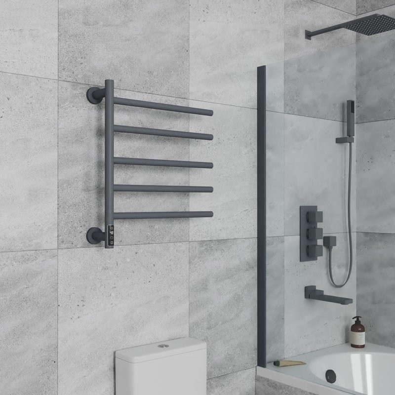 Полотенцесушитель электрический Bauedge Nimb Elegant AF0024 50x60 темно-серый металлик