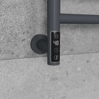 Полотенцесушитель электрический Bauedge Nimb Elegant AF0024 50x60 темно-серый металлик