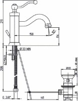 Смеситель для раковины Paini Duomo 88F3211KM