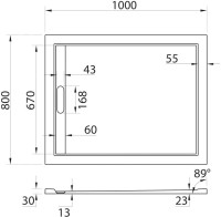 Поддон для душа Cezares TRAY-AS-AH-100/80-30-W 100x80, с сифоном, белый