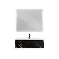 Мебель для ванной комнаты Cezares Slider 100 подвесная, 1 ящик, черный фьюжн