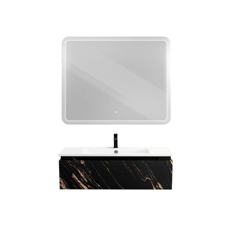 Мебель для ванной комнаты Cezares Slider 100 подвесная, 1 ящик, черный фьюжн