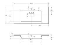 Мебель для ванной комнаты Cezares Slider 100 подвесная, 1 ящик, черный фьюжн