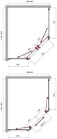 Душевой уголок BelBagno Uno 195 PH 2 120/90  C Cr стекло прозрачное