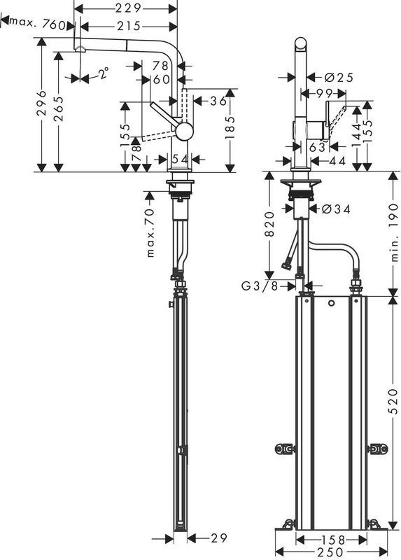 Смеситель для кухни Hansgrohe Talis 72809000 хром