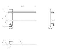 Полотенцесушитель электрический Wonzon & Woghand WW-AL342-BR брашированный никель