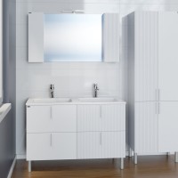Мебель для ванной комнаты СаНта Вега 120 напольная, 4 ящика, белая