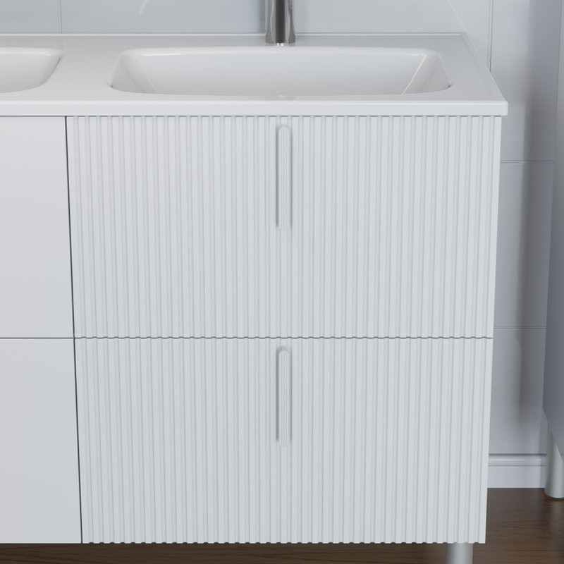 Мебель для ванной комнаты СаНта Вега 120 напольная, 4 ящика, белая