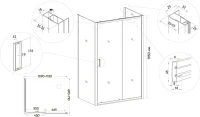 Душевой уголок Veconi Rovigo RV-046B 110x70