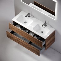 Мебель для ванной комнаты Sancos Urban 120 дуб чарльстон, двойная белая раковина CN7004