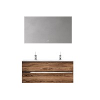 Мебель для ванной комнаты Sancos Urban 120 дуб чарльстон, двойная белая раковина CN7004
