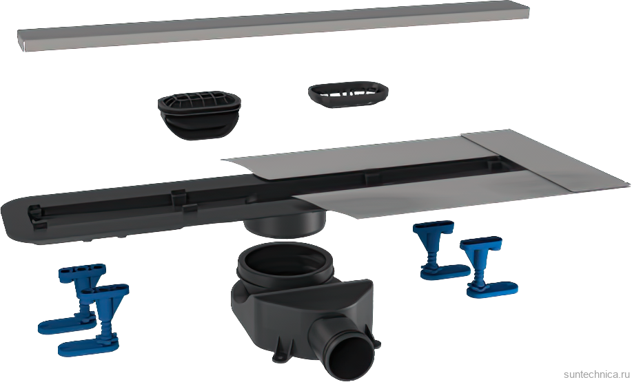 Душевой трап (лоток) Pestan Confluo Frameless Line 850 матовый хром
