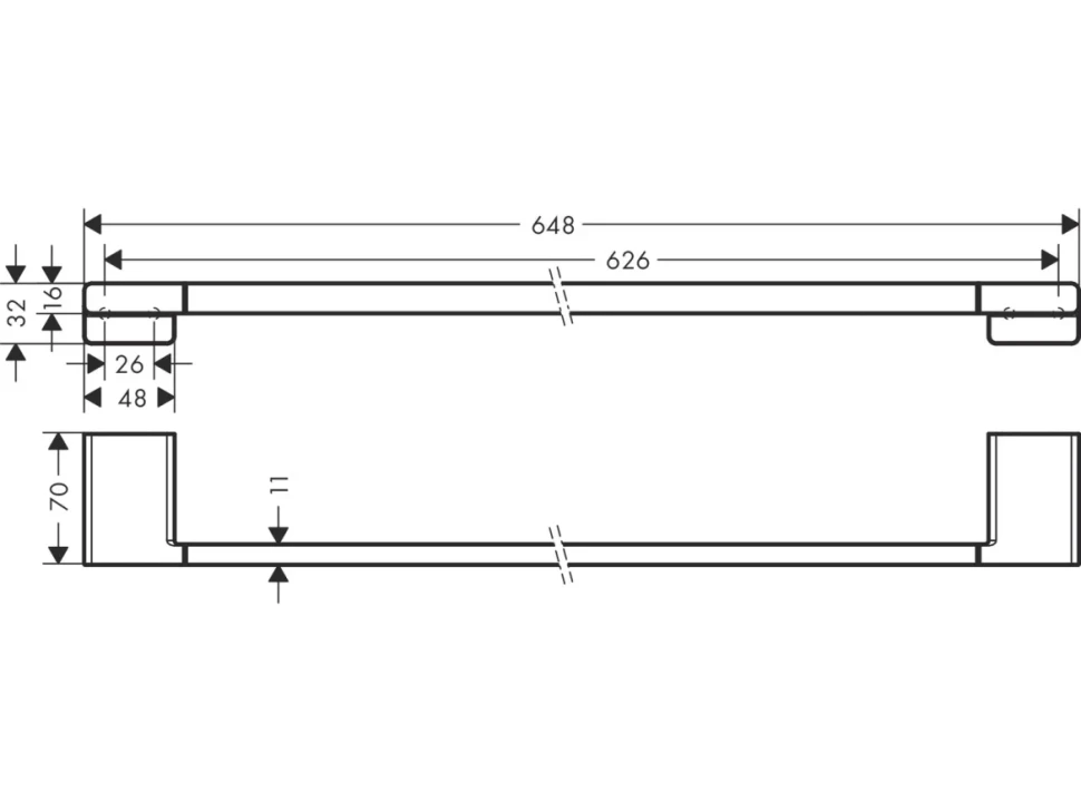 Полотенцедержатель Hansgrohe AddStoris 41747000 хром