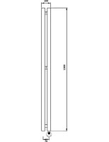 Полотенцесушитель электрический Secado Бергамо 2К 1300х70 130x10 см, подключение справа, графит, I-образный