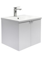 Тумба с раковиной Comforty Лима 60П подвесная, матовая белая