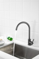 Смеситель для кухни BELZ B810 B70810-3 оружейная сталь