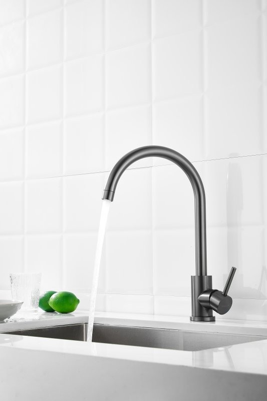 Смеситель для кухни BELZ B810 B70810-3 оружейная сталь