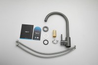 Смеситель для кухни BELZ B810 B70810-3 оружейная сталь