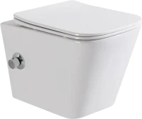 Унитаз подвесной BelBagno Due BB3103CHR-BS/SC с микролифтом, со смесителем и функцией биде