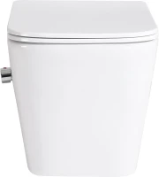 Унитаз подвесной BelBagno Due BB3103CHR-BS/SC с микролифтом, со смесителем и функцией биде