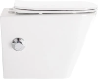 Унитаз подвесной BelBagno Due BB3103CHR-BS/SC с микролифтом, со смесителем и функцией биде
