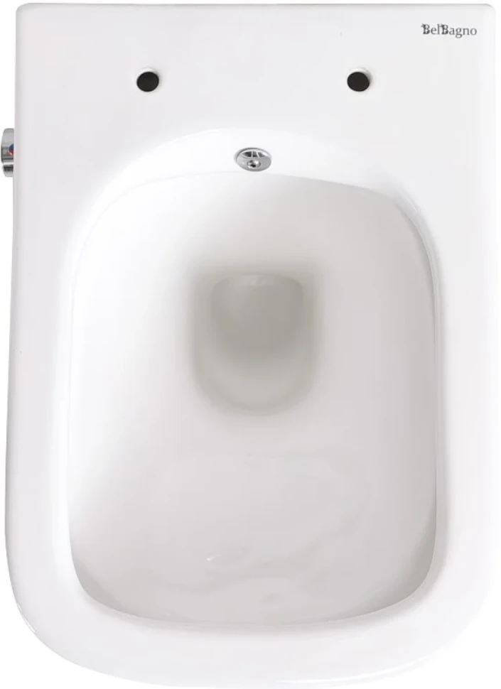 Унитаз подвесной BelBagno Due BB3103CHR-BS/SC с микролифтом, со смесителем и функцией биде