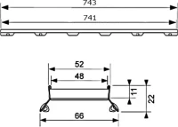 Душевой трап (лоток) TECE Drainline прямой 80 см