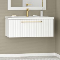 Тумба с раковиной Brevita Alicante 90 подвесная, белая